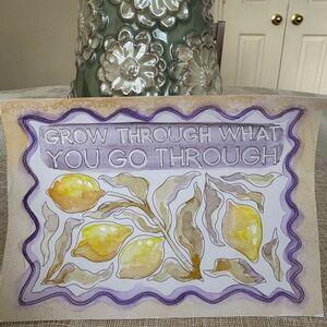 Inspirational Watercolor hand painted Floral Art Print Postcard 7”x 5”